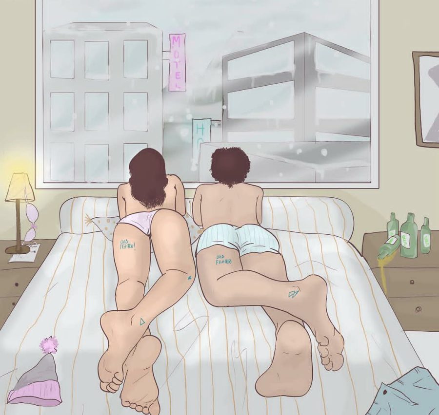手绘男女情侣污头像，双人高清请头_6