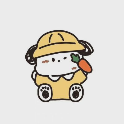 简单线条狗狗可爱卡通头像