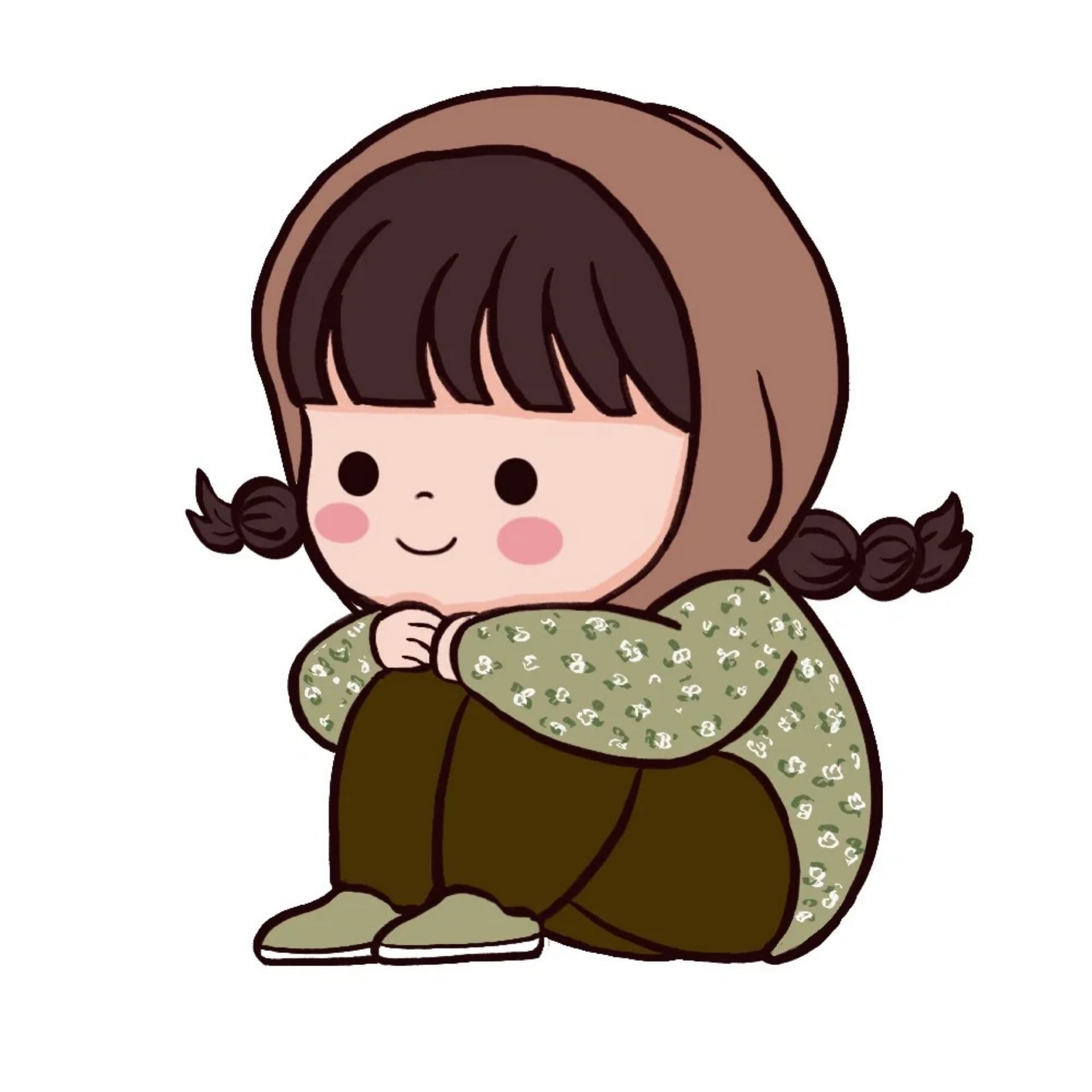 花棉袄姐妹花卡通东北闺蜜头像_3