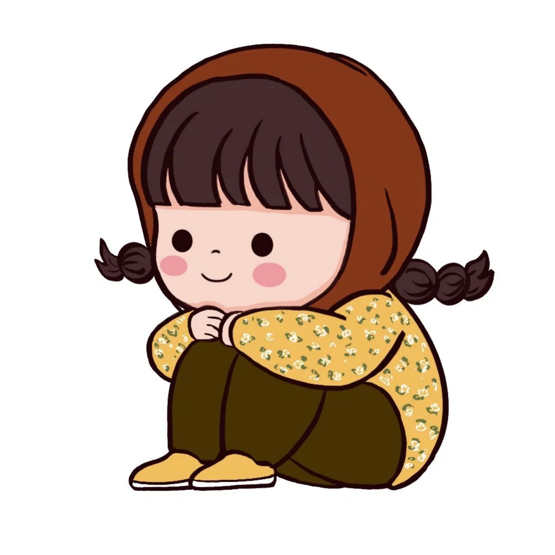 花棉袄姐妹花卡通东北闺蜜头像_4