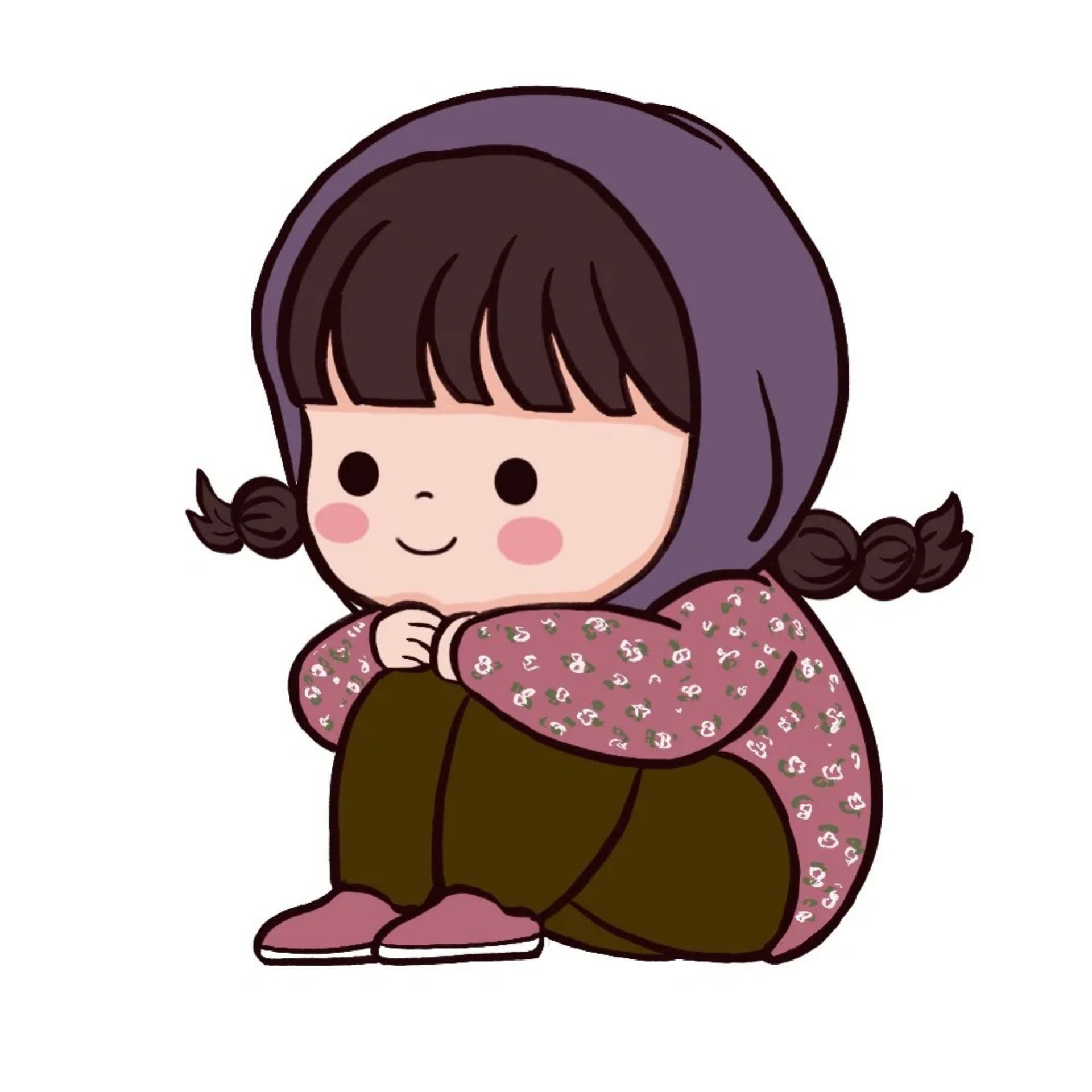 花棉袄姐妹花卡通东北闺蜜头像_5