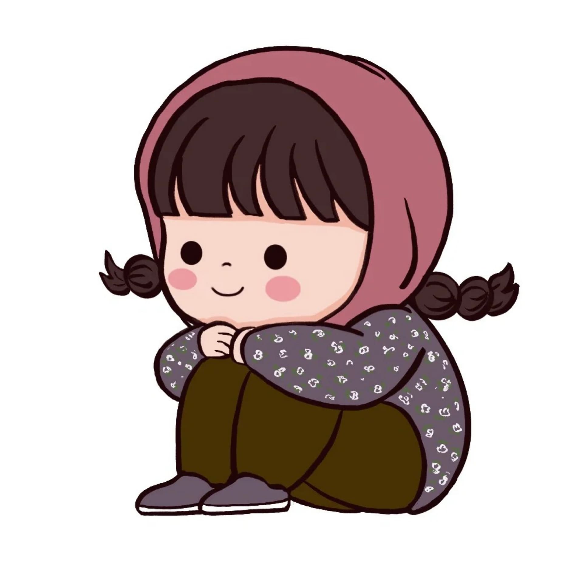 花棉袄姐妹花卡通东北闺蜜头像_6