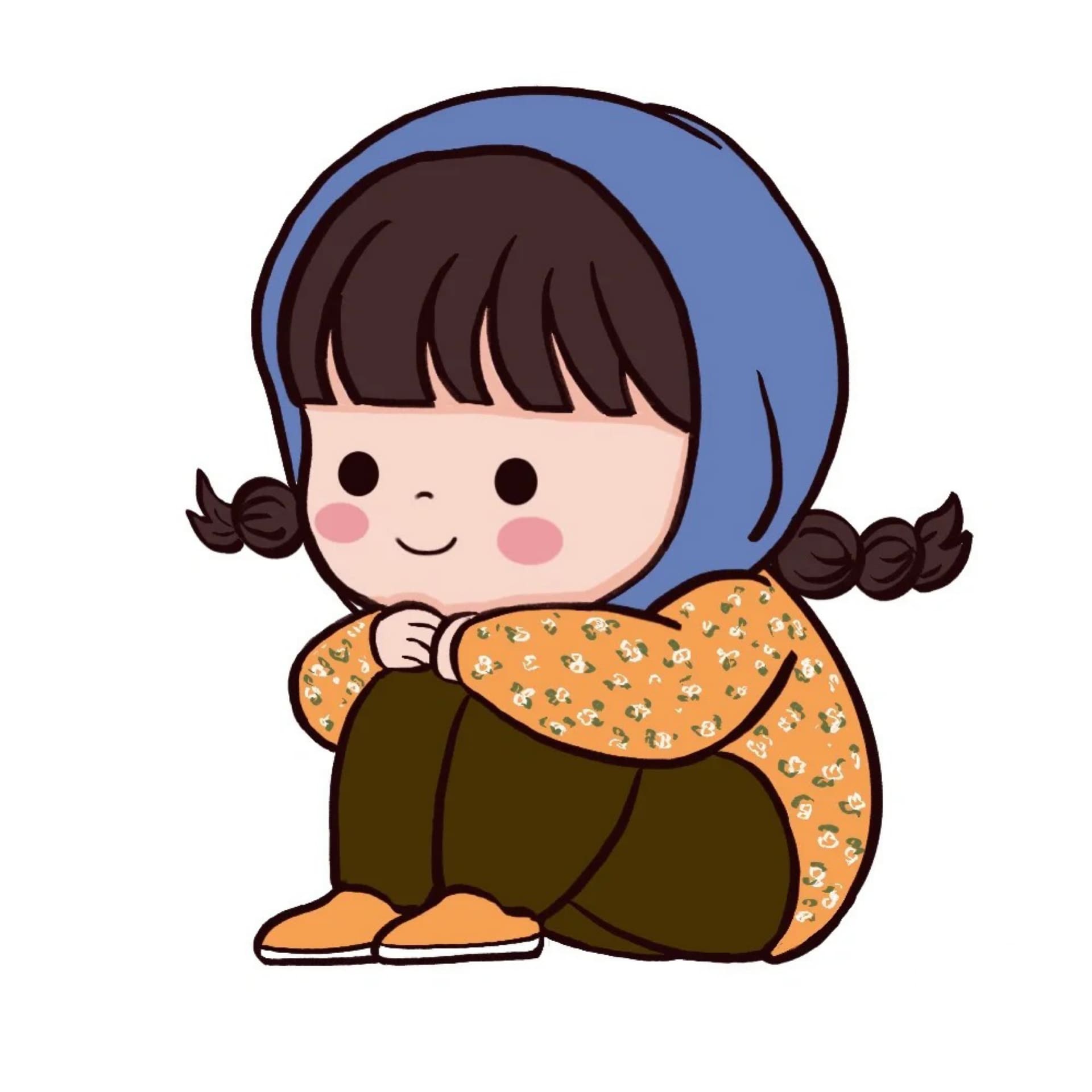 花棉袄姐妹花卡通东北闺蜜头像_7
