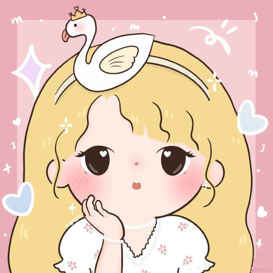 超级可爱的手绘小女生卡通头像_1
