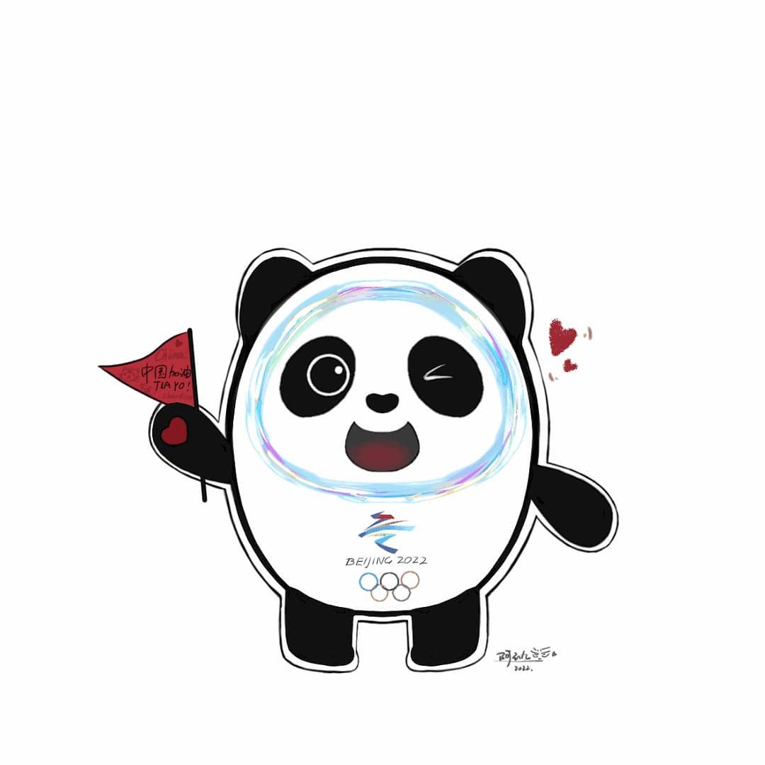 冰墩墩简笔画，2022北京冬季奥运会吉祥物_4