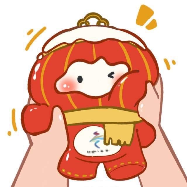 冰墩墩和雪容融卡通图片 支持情侣cp头像_6