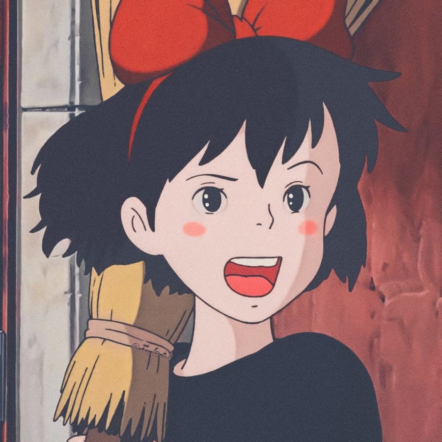 《魔女宅急便 》可爱魔女琪琪拿扫把动漫短发女生头像_1