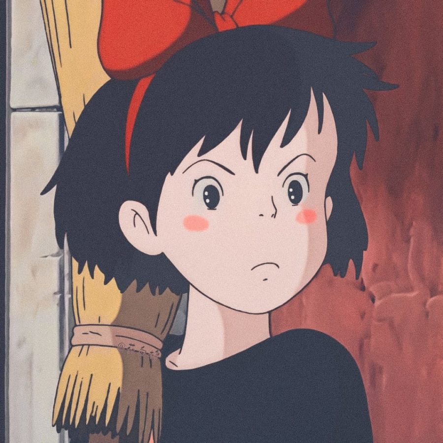 《魔女宅急便 》可爱魔女琪琪拿扫把动漫短发女生头像_4