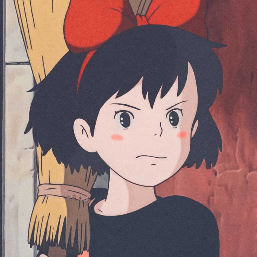 《魔女宅急便 》可爱魔女琪琪拿扫把动漫短发女生头像_5