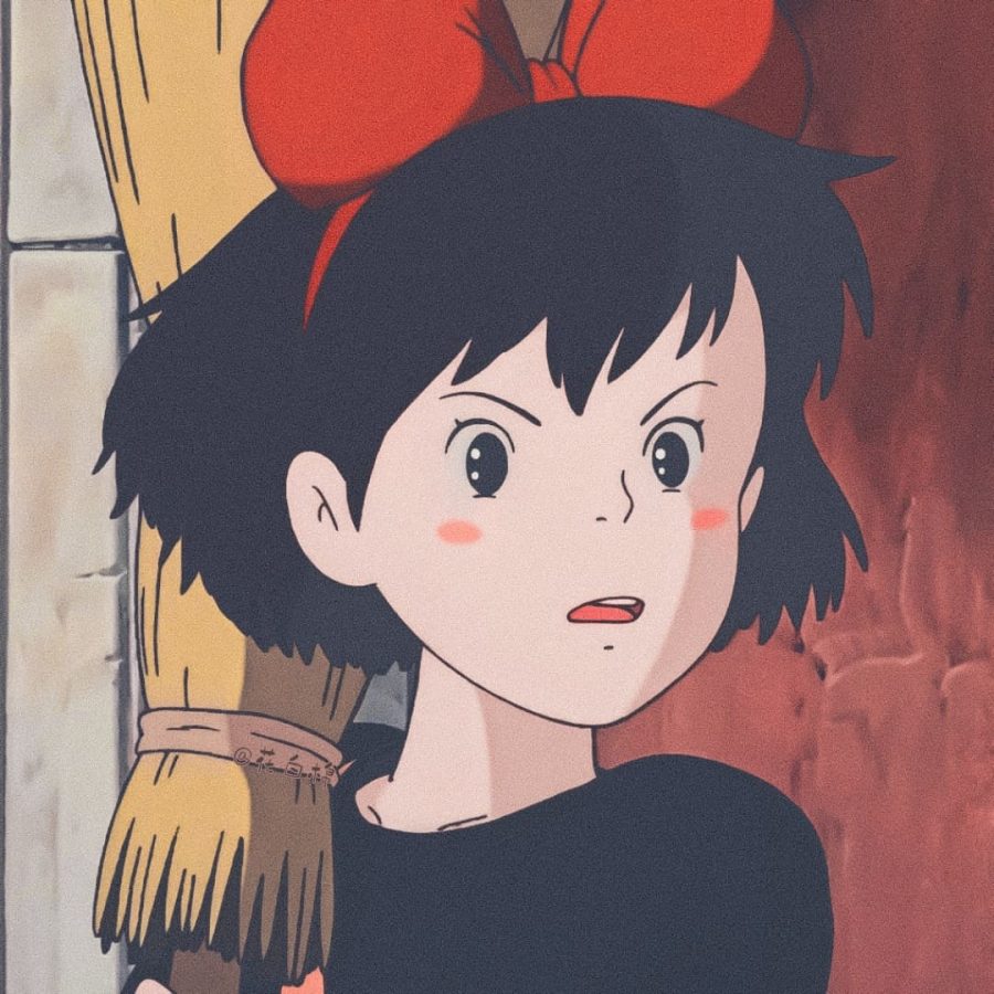 《魔女宅急便 》可爱魔女琪琪拿扫把动漫短发女生头像_6