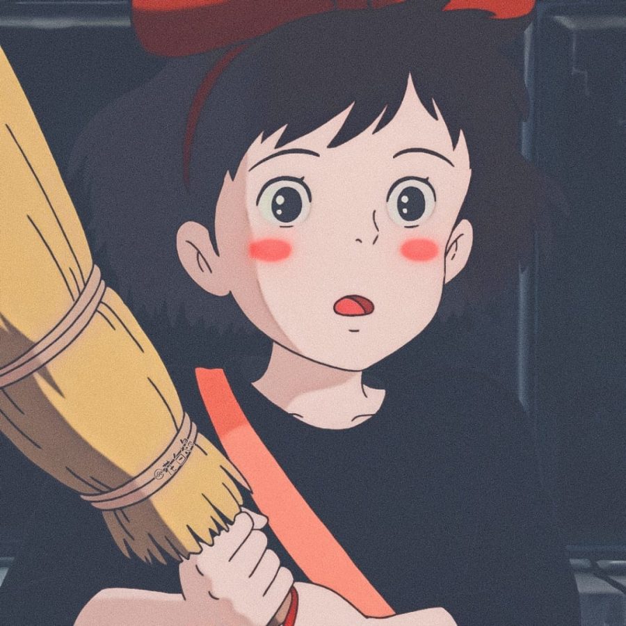 《魔女宅急便 》可爱魔女琪琪拿扫把动漫短发女生头像_8