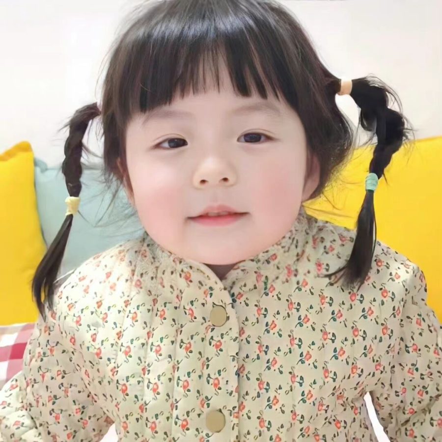 萌娃王迦禾长大了，胖嘟嘟双马尾闺蜜头像_5