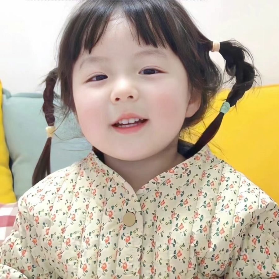 萌娃王迦禾长大了，胖嘟嘟双马尾闺蜜头像_8