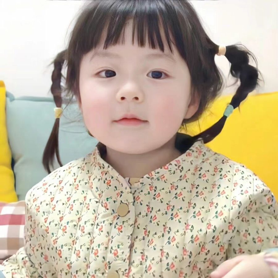 萌娃王迦禾长大了，胖嘟嘟双马尾闺蜜头像_9