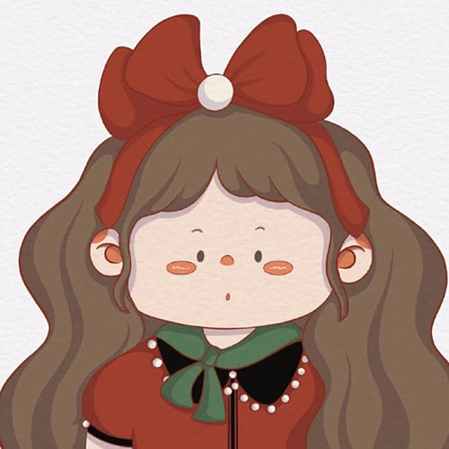 微胖女孩二次元卡通闺蜜头像_5