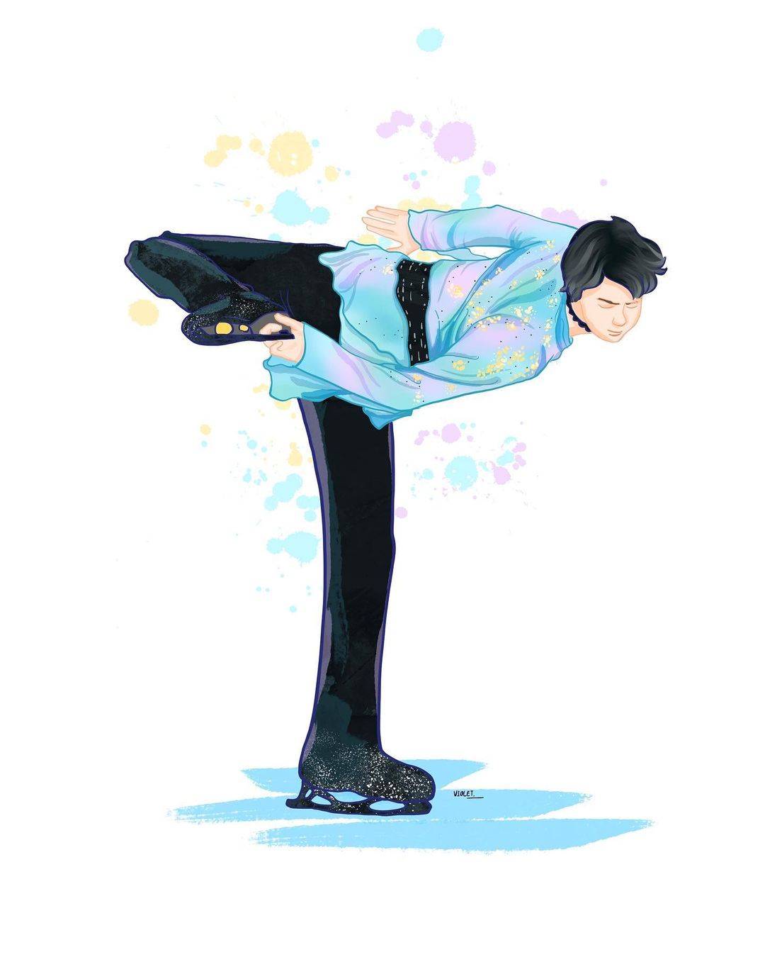 羽生结弦二次元手绘图片_2