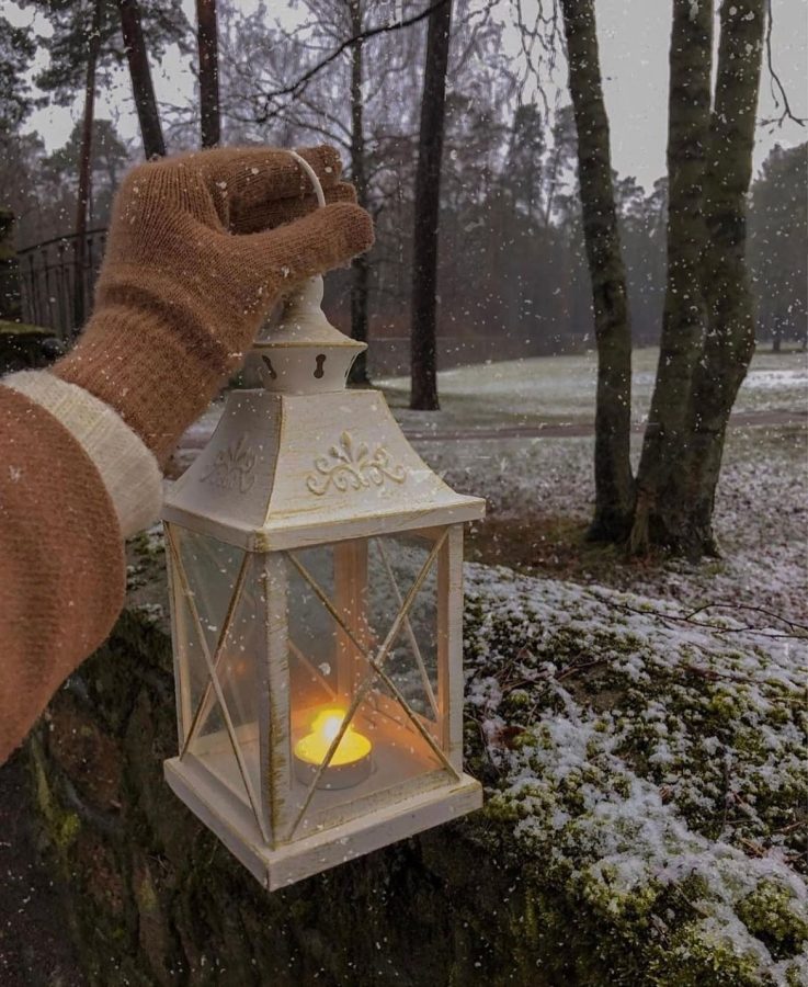 北欧雪中旅行唯美图 壁炉火 户外碰杯就餐 驾车_8