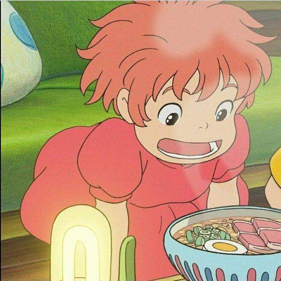 波妞吃饭干饭人专属卡通头像 来自《崖上的波妞》_5