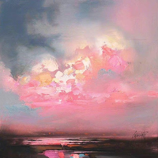 海天相接风景油画微信头像 艺术家 Scott Naismith_1