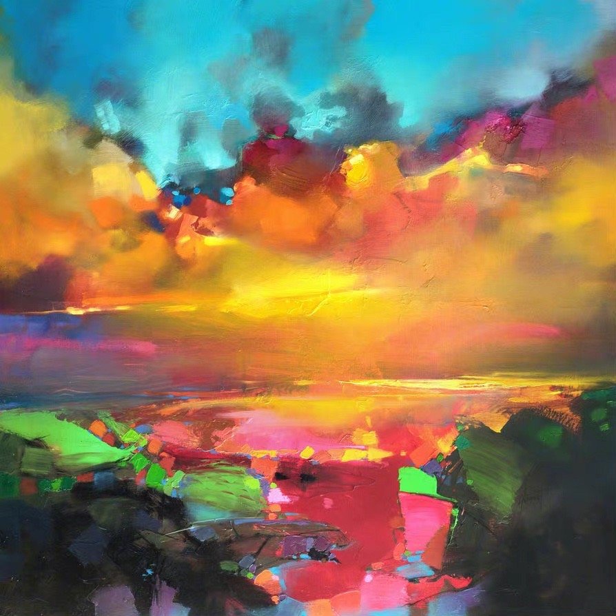 海天相接风景油画微信头像 艺术家 Scott Naismith_4