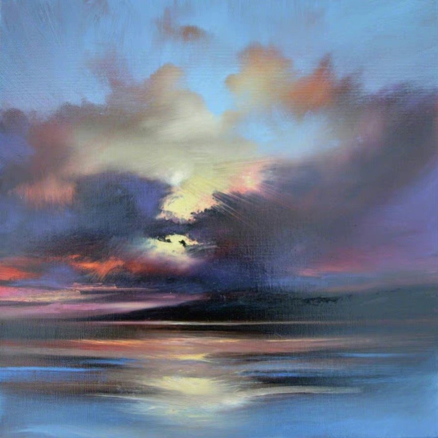 海天相接风景油画微信头像 艺术家 Scott Naismith_7