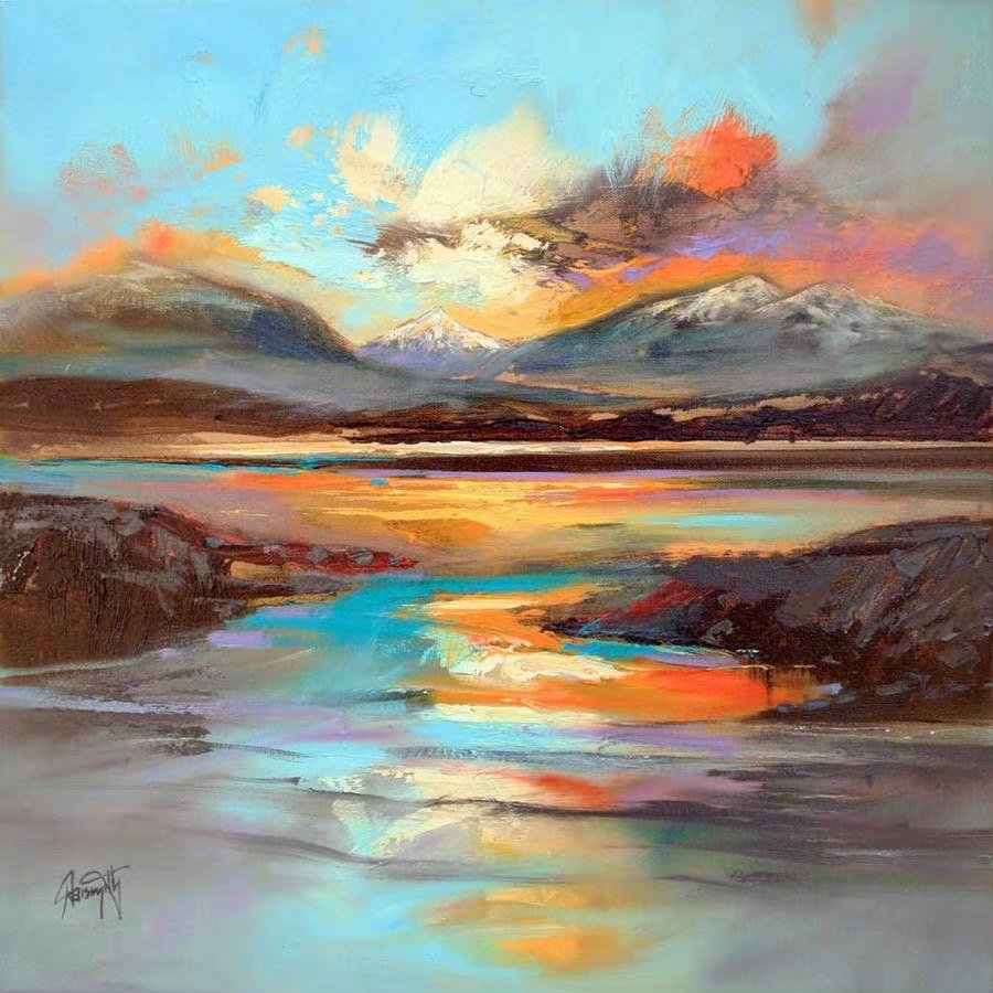 海天相接风景油画微信头像 艺术家 Scott Naismith_8