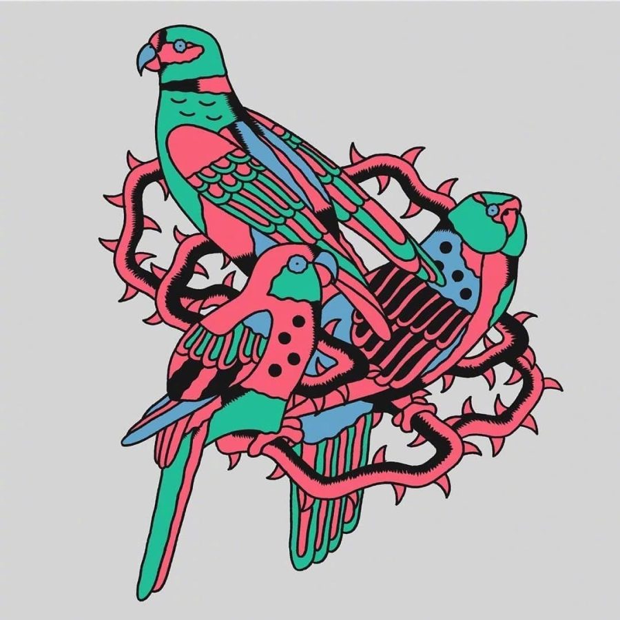 插画师 Elliot Snowman 老虎、蟒蛇 个性微信头像_15