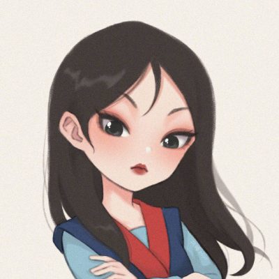 手绘迪士尼公主与王子情侣头像