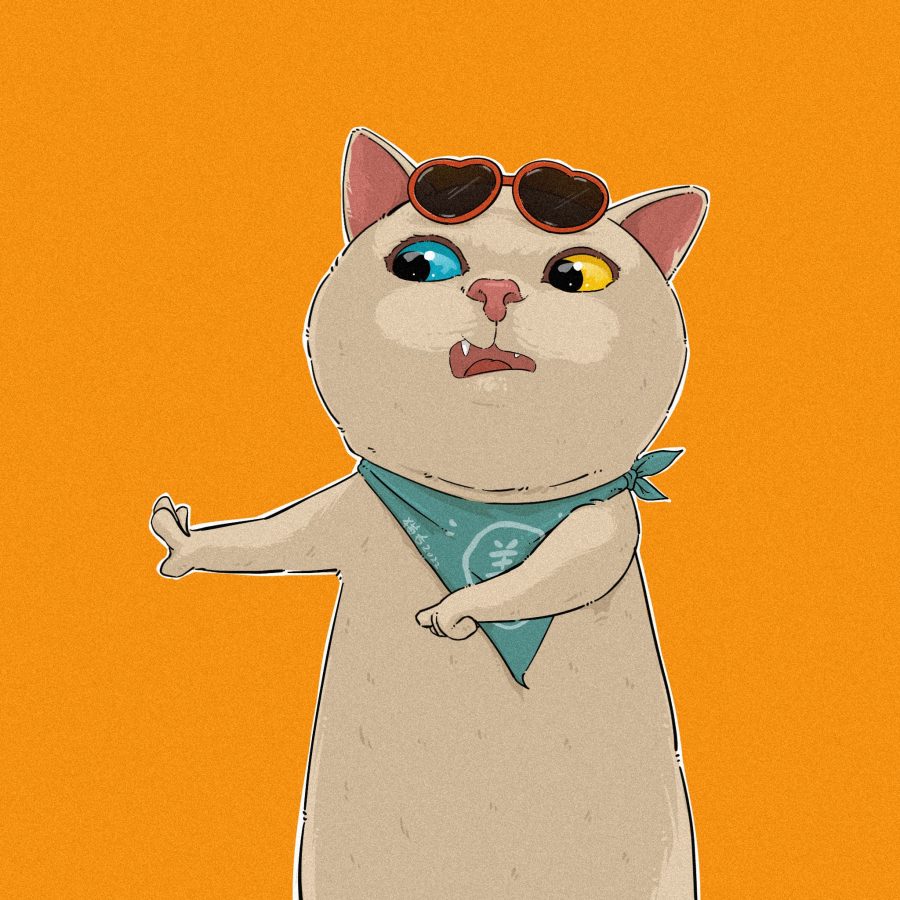 黑猫送礼给白猫一条小鳄鱼 情侣动物头像_4