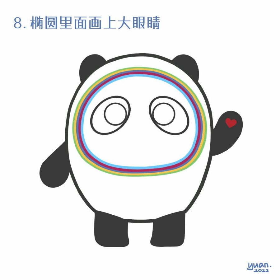 冰墩墩简笔画教程步骤图_8