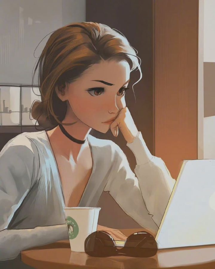 女白领女大学生手绘卡通形象女头_9