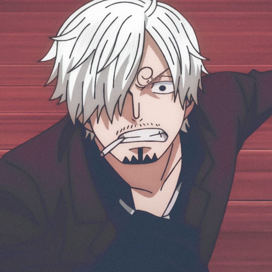 《海贼王》白头发山治叼烟搞怪动漫男头_4