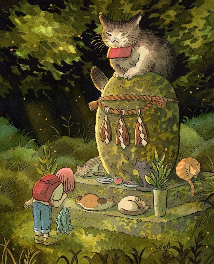 奇幻世界 插画师Heikala水彩作品 ​ 二次元治愈图_8