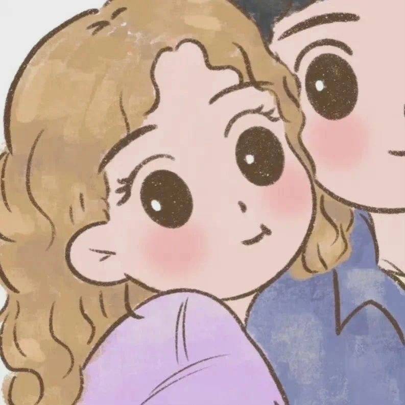 特别恩爱的动漫卡通情头 一人一张一左一右一男一女_1