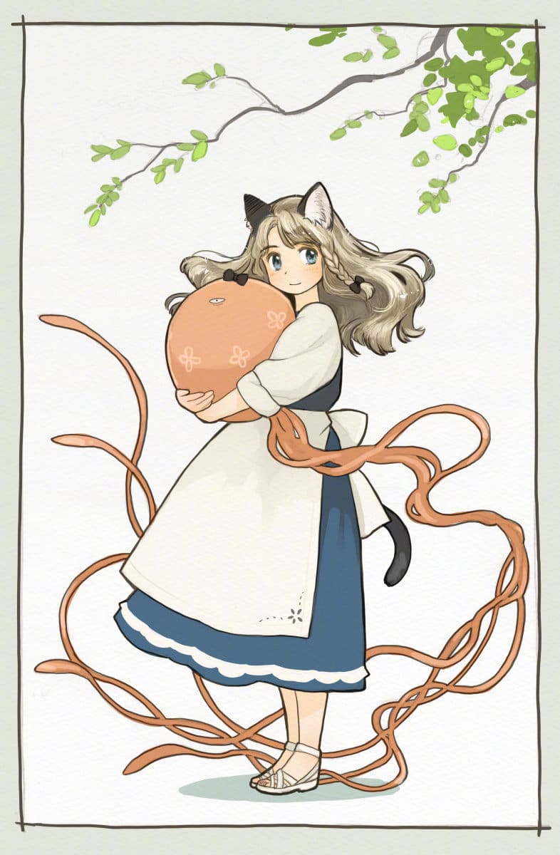 动物耳朵可爱女生二次元插画，日本赤井さしみ_7