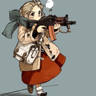 像极了乌克兰女兵拿起枪保家卫国