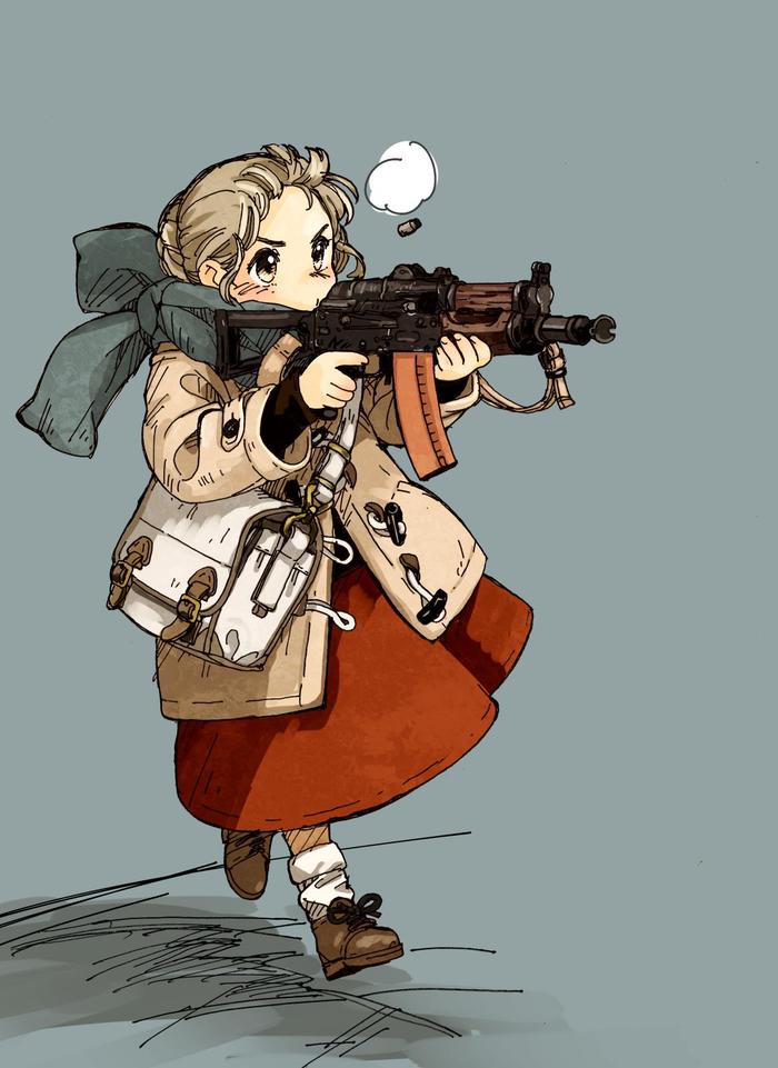 像极了乌克兰女兵拿起枪保家卫国_1