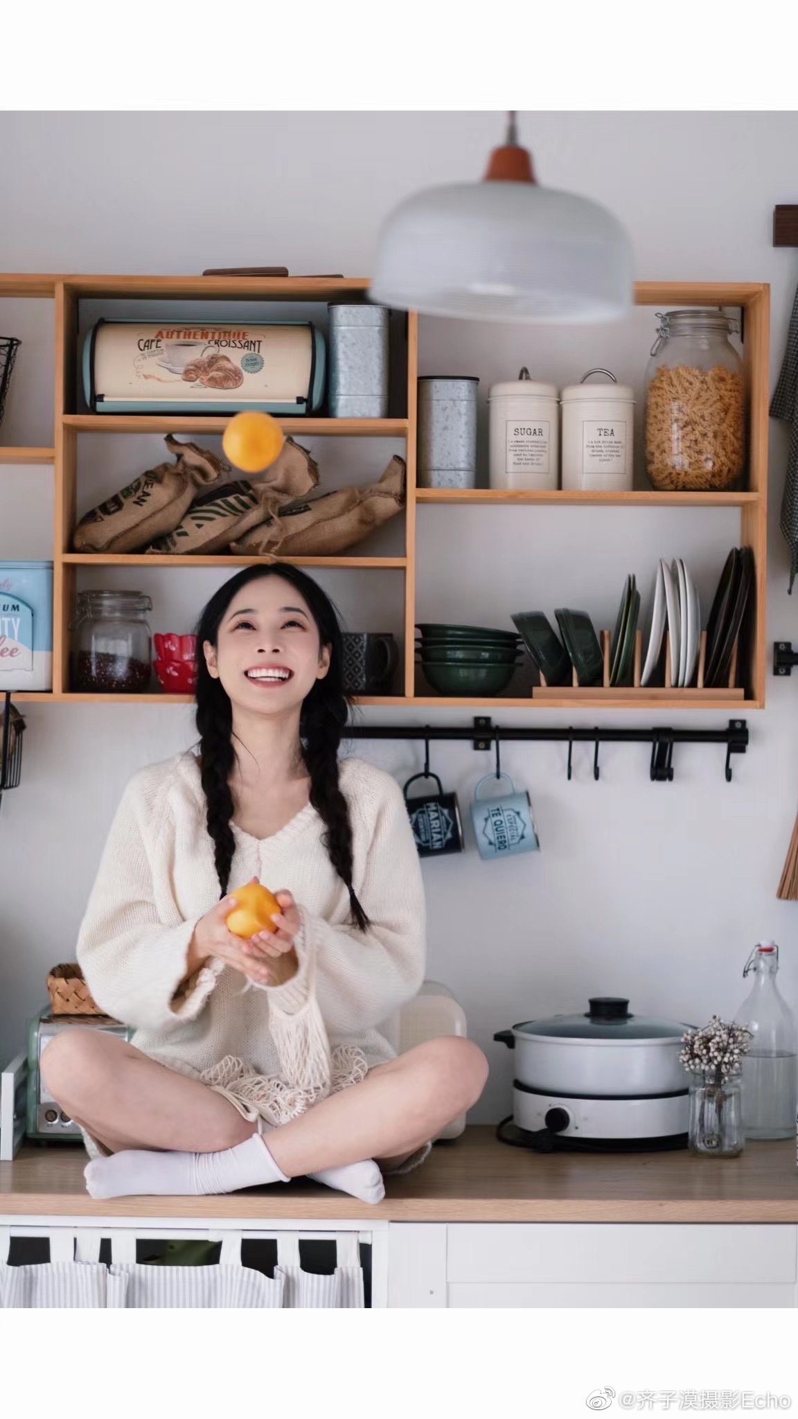 双马尾辫子纯欲美女毛衣写真_8