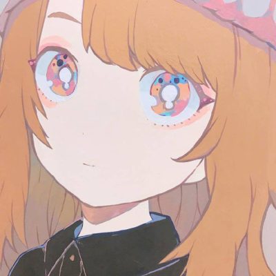 日本画师ナナカワ大眼睛卡通女孩插画头像