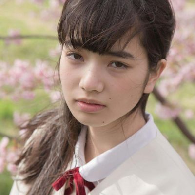 小松菜奈校服樱花树清纯写真