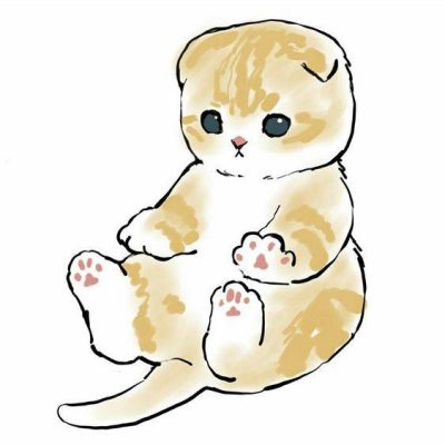 卡通黄色可爱小猫简笔画图片大全