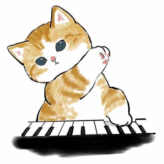 卡通黄色可爱小猫简笔画图片大全_8