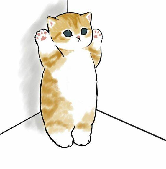 卡通黄色可爱小猫简笔画图片大全_6
