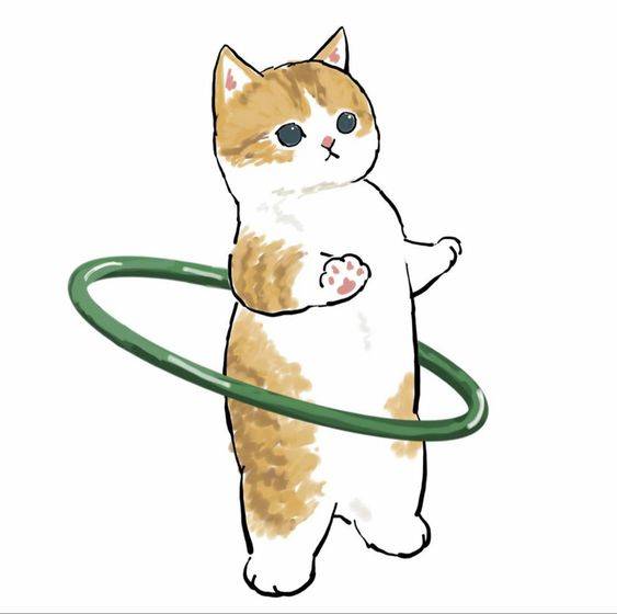 卡通黄色可爱小猫简笔画图片大全_2