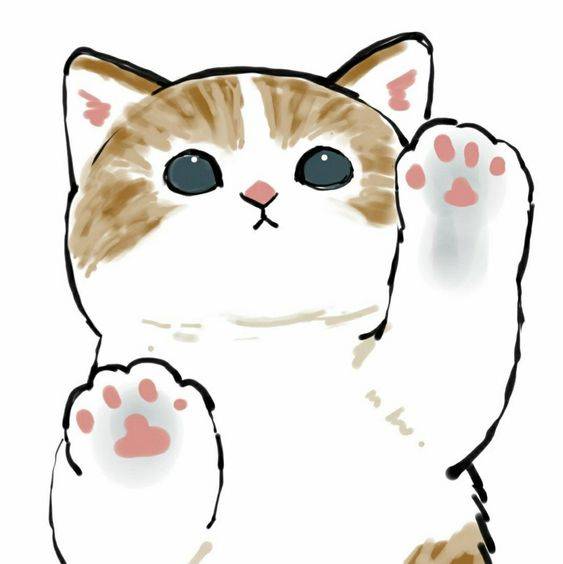 卡通黄色可爱小猫简笔画图片大全_1