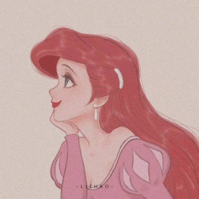 彩色手绘版迪士尼公主闺蜜头像大全