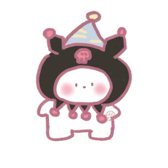 三丽鸥Kuromi可罗米（库洛米）彩色卡通简笔画图片大全_1