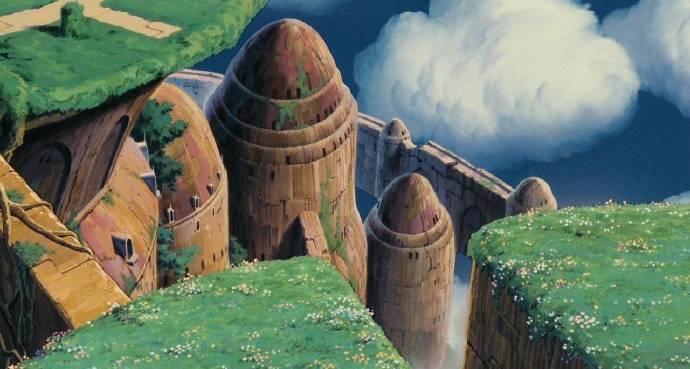 宫崎骏动漫《天空之城》二次元风景美图_4