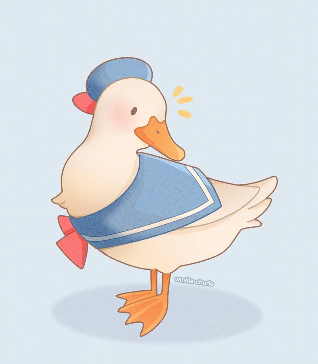 可爱小动物胖鸭子简笔画图片大全  画师VanillaCherie  的作品_6