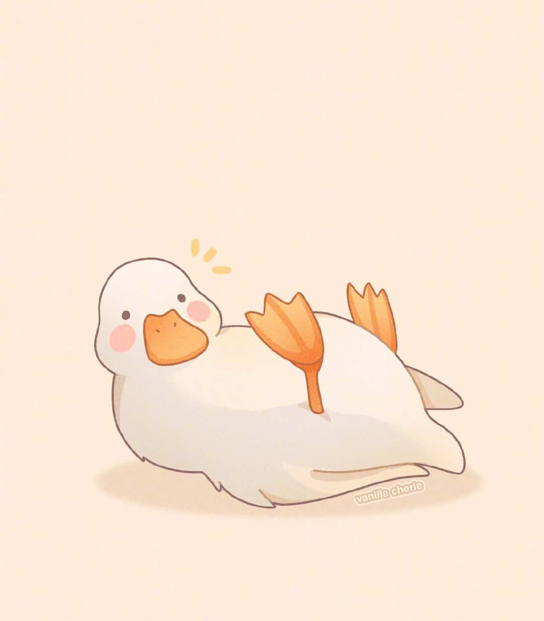 可爱小动物胖鸭子简笔画图片大全  画师VanillaCherie  的作品_7